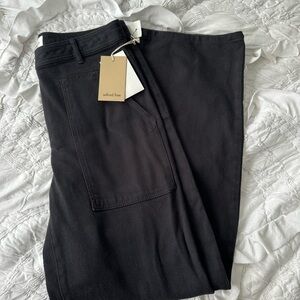Aritzia Wilfred Free Black Straight Leg Pants
